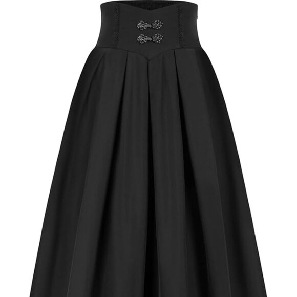 Scarlet Darkness Long Black Maxi Skirt - Picture 1 of 2